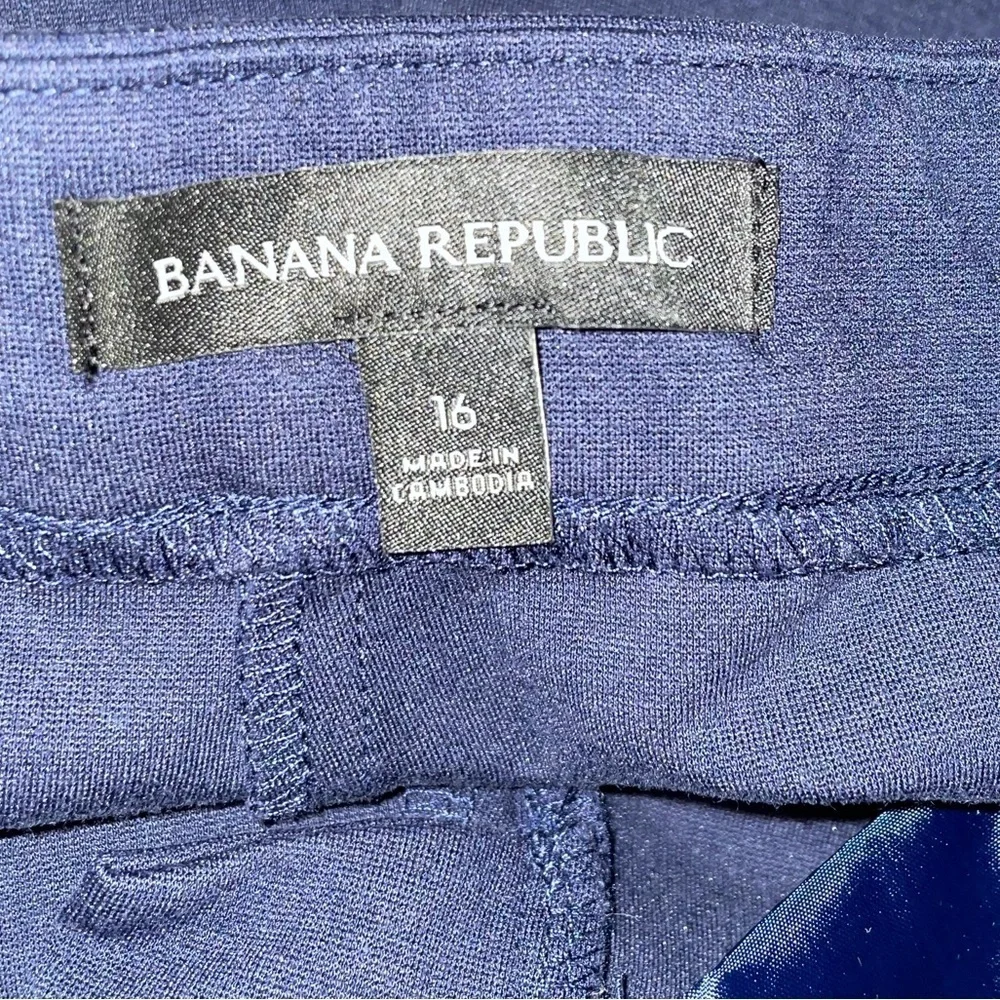 Banana Republic Women’s Skinny Ponte Ankle Pants 16 Navy Blue